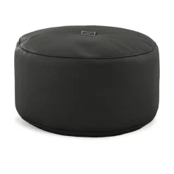 TRIMM Copenhagen Tiny Moon Puf H 40 x B 70 cm - Læder - Sort
