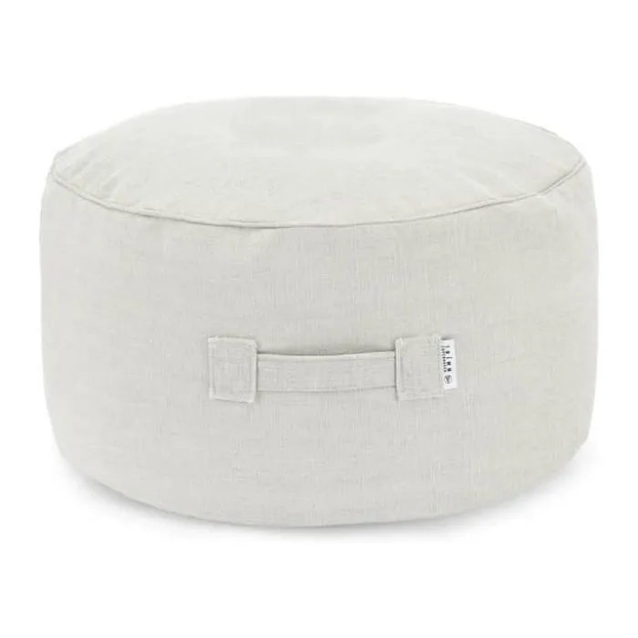 TRIMM Copenhagen Tiny Moon Puf H 40 x B 70 cm - Kanvas - Hvid