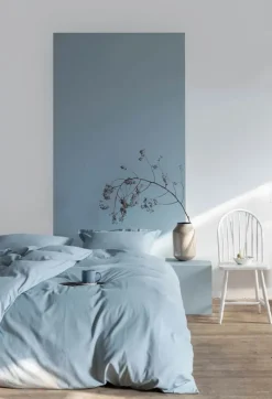 Turiform Turistripe Sengetøj B 140 x L 200 cm - Økologisk bomuld - Lyseblå