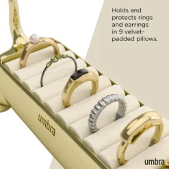 Umbra Alicat Smykkeholder H 5,7 x L 12,1 cm - Zink - Messingfarvet