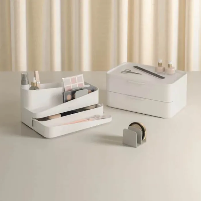 Umbra Glam Opbevaringskasse H 28,4 x B 26,7 x L 18,4 cm - Plastik - Hvid