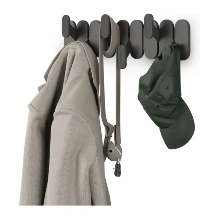 Umbra Tempo Knagerække H 15,7 x B 47 x L 6,4 cm - Plastik/træfiber - Sort