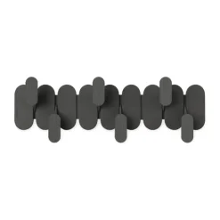 Umbra Tempo Knagerække H 15,7 x B 47 x L 6,4 cm - Plastik/træfiber - Sort