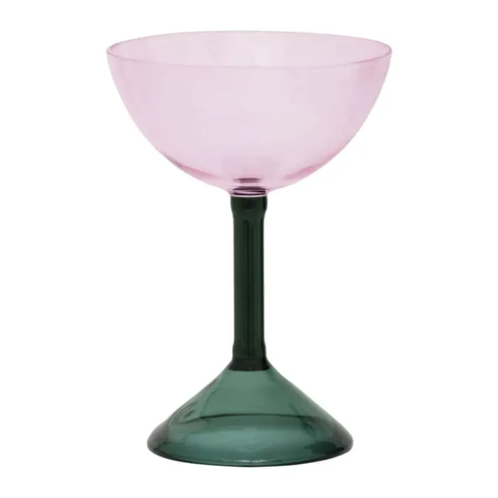 Urban Nature Culture Coupe Cocktailglas - 2 stk. 26 cl - Borosilikatglas - Rose Pink