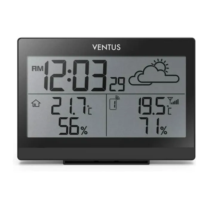 Ventus Vejrstation W220 H 10 x B 14 x D 4,7 cm - Plastik - Sort