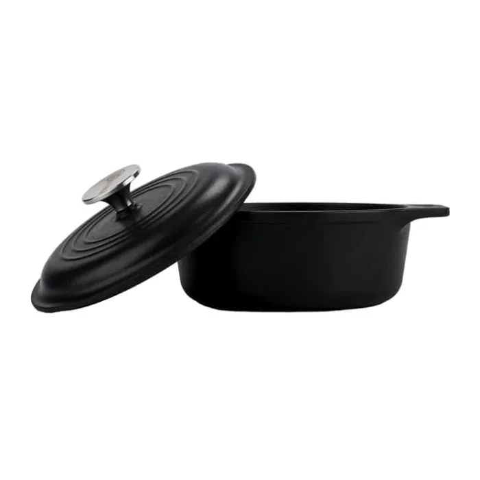 Victoria Emaljeret Dutch Oven Gryde 1,9 liter - Emaljeret Støbejern - Sort