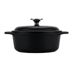 Victoria Emaljeret Dutch Oven Gryde 1,9 liter - Emaljeret Støbejern - Sort