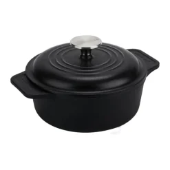Victoria Emaljeret Dutch Oven Gryde 1,9 liter - Emaljeret Støbejern - Sort