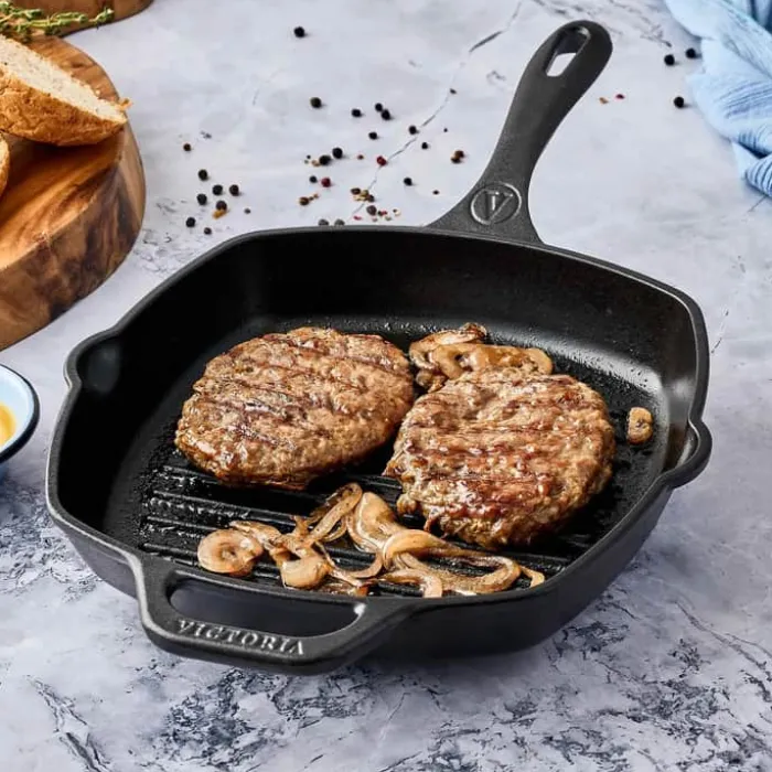 Victoria Seasoned Grillpande B 25 x L 44,2 cm - Støbejern