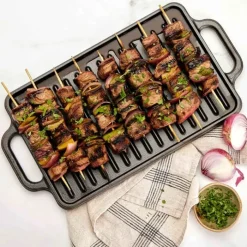 Victoria Seasoned Vendbar Stegeplade B 21 x L 33 cm - Støbejern - Forbehandlet