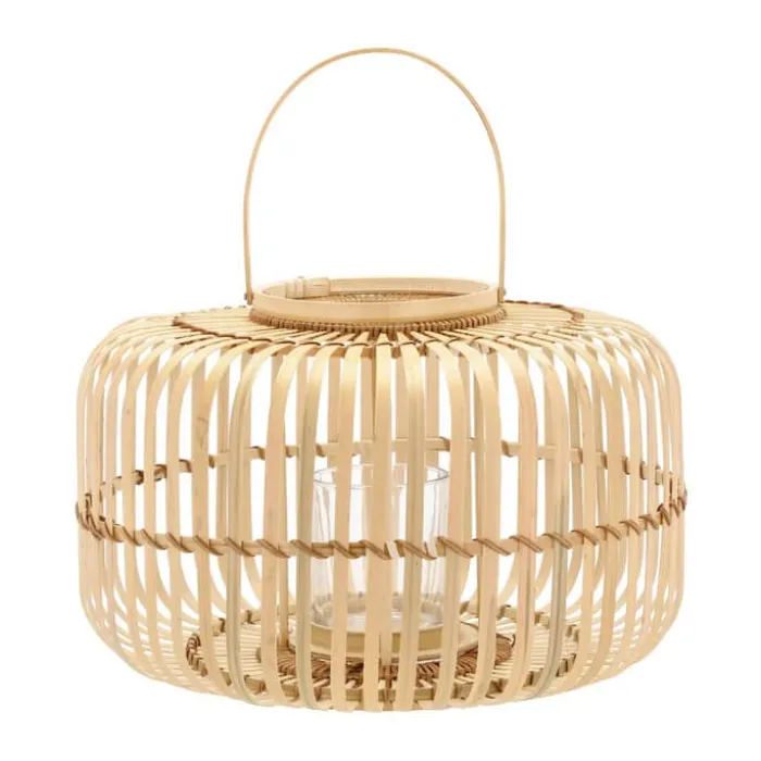 Villa Collection Alia Lanterne H 25 x Ø 38 cm - Bambus/Glas - Natur