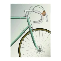 Vissevasse Plakat Racing Bicycle B 30 x L 40 cm - Silkmat papir - Flerfarvet