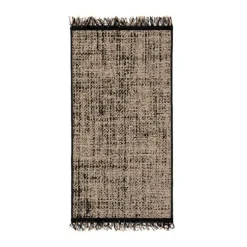 Vivaraise Axel Gulvtæppe B 60 x L 110 cm - Polypropylen - Sort/Beige