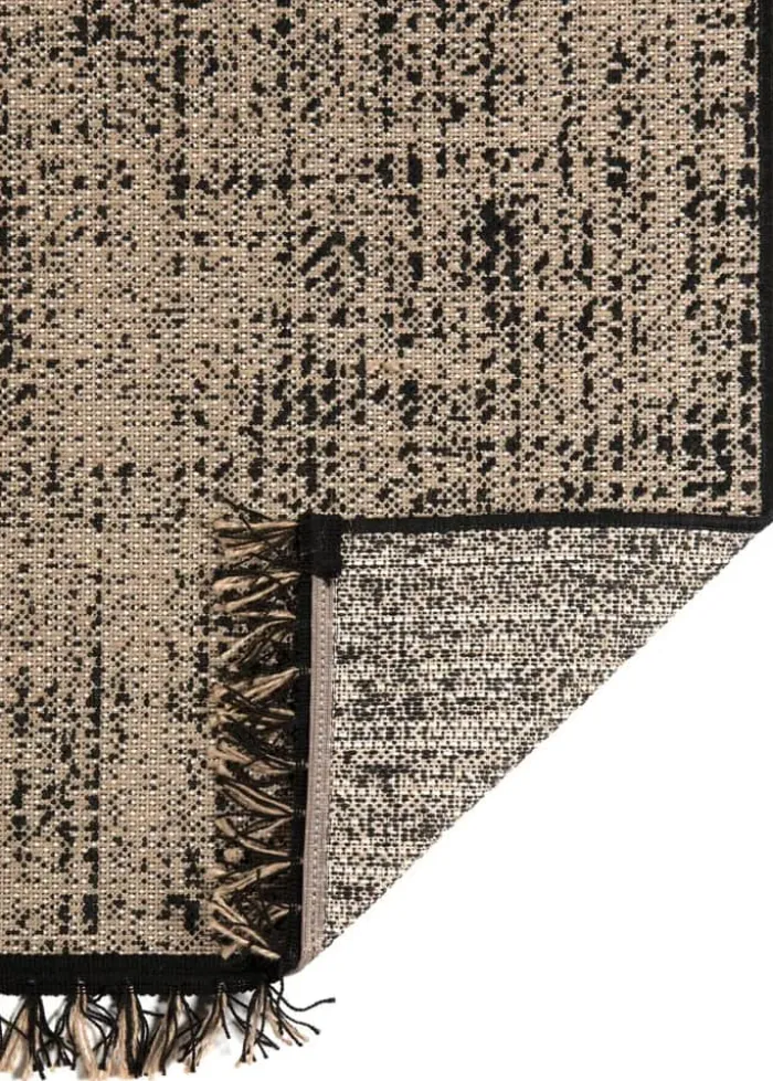 Vivaraise Axel Gulvtæppe B 60 x L 110 cm - Polypropylen - Sort/Beige
