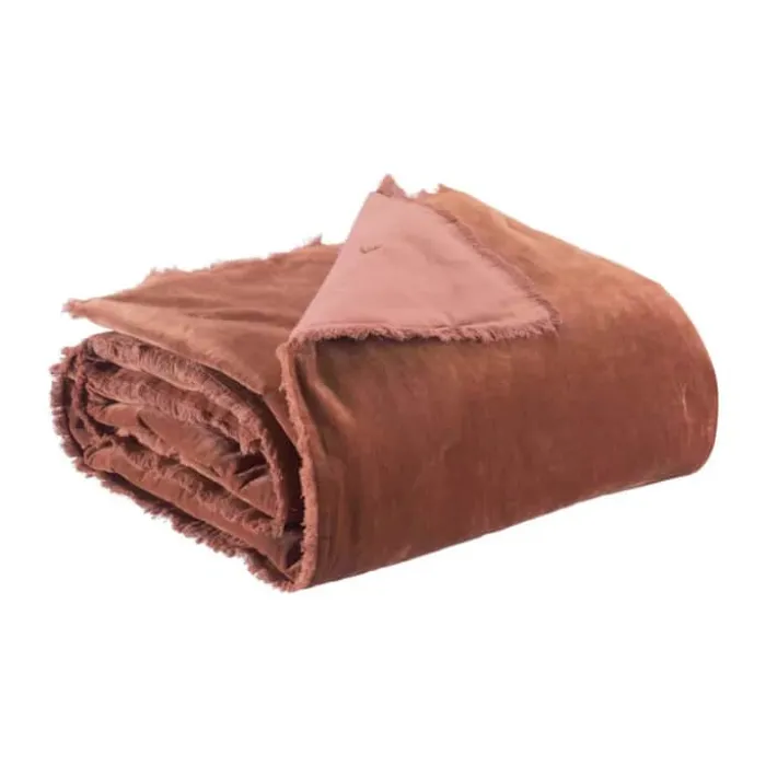 Vivaraise Fara Plaid B 135 x L 200 cm - Bomuld - Sienne