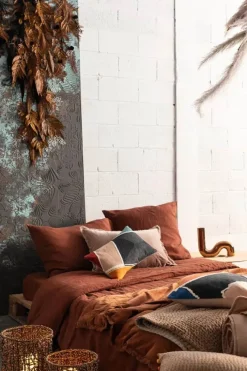 Vivaraise Fara Plaid B 135 x L 200 cm - Bomuld - Caramel