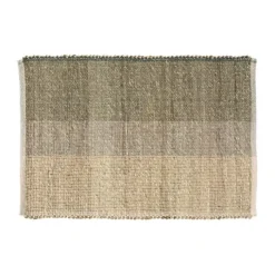 Vivaraise Karan Gulvtæppe B 60 x L 90 cm - Søgræs/bomuld - Grøn