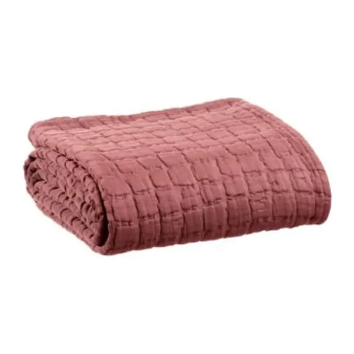 Vivaraise Swami Sengetæppe B 180 x L 260 cm - Bomuld - Pink