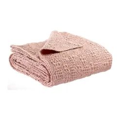 Vivaraise Tana Plaid B 140 x L 200 cm - Bomuld - Lyserød