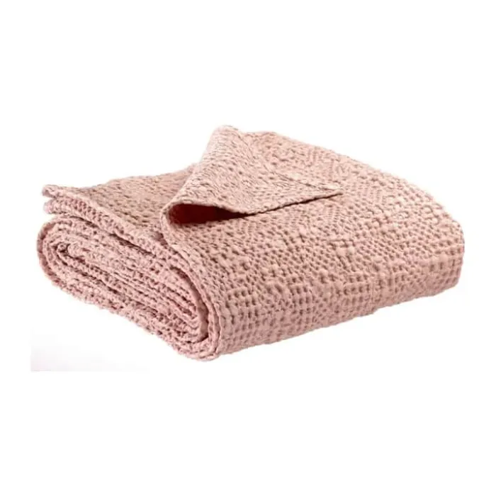 Vivaraise Tana Plaid B 140 x L 200 cm - Bomuld - Lyserød