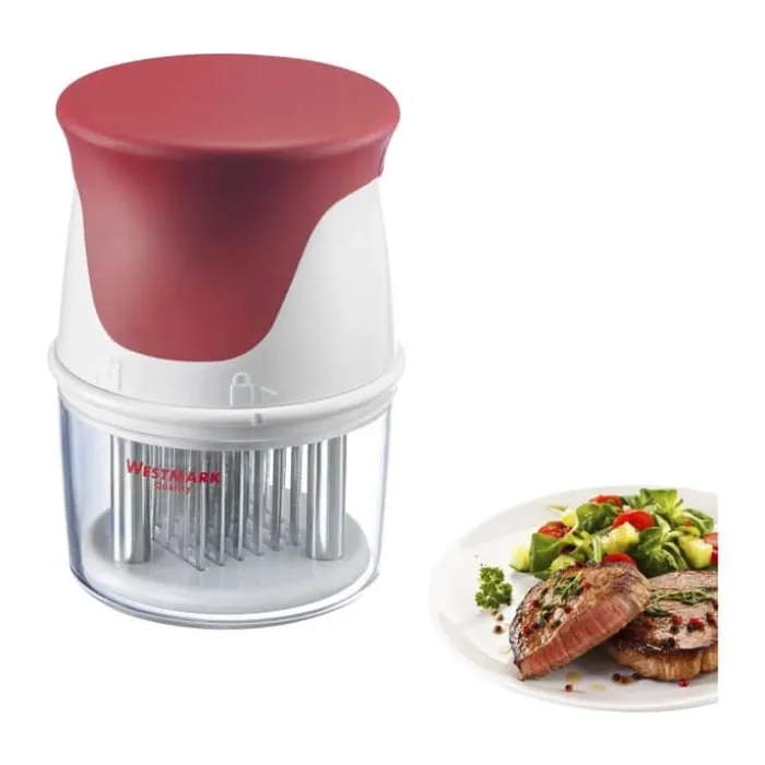 Westmark Kødmørner H 10 cm - Rustfrit stål - Hvid/rød