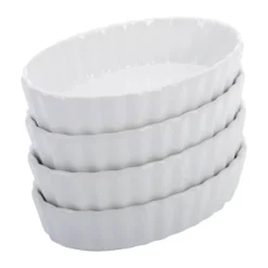 Westmark Tærteforme - 4 dele B 8 x L 12 cm - Porcelæn - Hvid