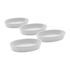Westmark Tærteforme - 4 dele B 8 x L 12 cm - Porcelæn - Hvid
