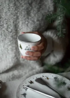 Wik & Walsøe Julemorgen Story Kop - 2 stk. 20 cl - Benporcelæn - Multifarvet