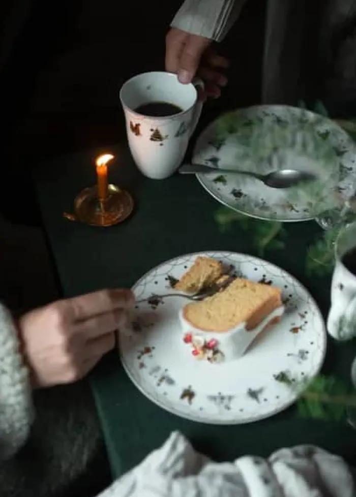 Wik & Walsøe Julemorgen Story Middagstallerken - 2 stk Ø 25 cm- Porcelæn - Multifarvet
