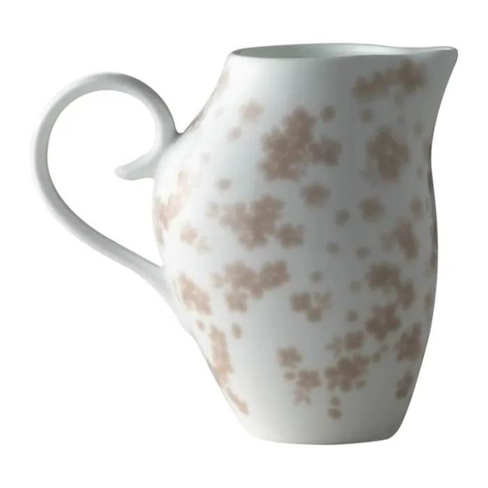 Wik & Walsøe Slåpeblom Kande 25 cl - Benporcelæn - Hvid/rosa