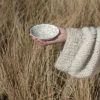 Wik & Walsøe Slåpeblom Skål Ø 12 cm - Benporcelæn - Hvid/grøn