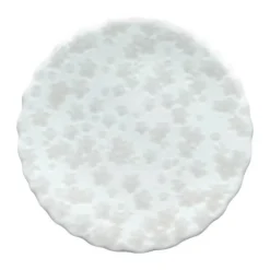 Wik & Walsøe Slåpeblom Tallerken Ø 13 cm - Benporcelæn - Hvid/varmgrå