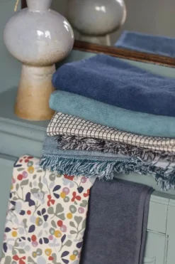 Winkler Curl Gæstehåndklæde B 50 x L 50 cm - Bomuld - Blågrøn