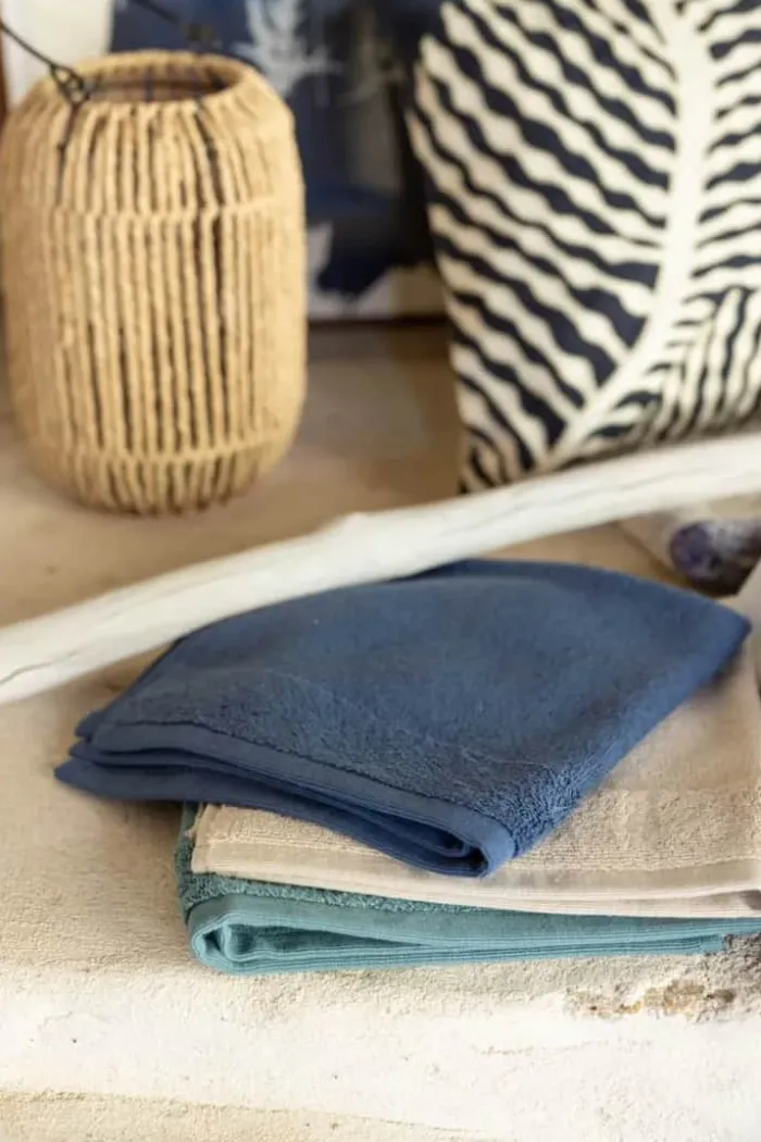 Winkler Curl Gæstehåndklæde B 50 x L 50 cm - Bomuld - Blågrøn