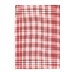 Winkler Petites Carreaux Viskestykke B 50 x L 70 cm - Bomuld - Rouge