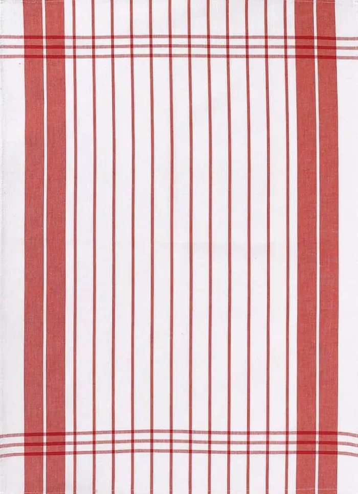Winkler Petites Rayures Viskestykke B 50 x L 70 cm - Bomuld - Rød