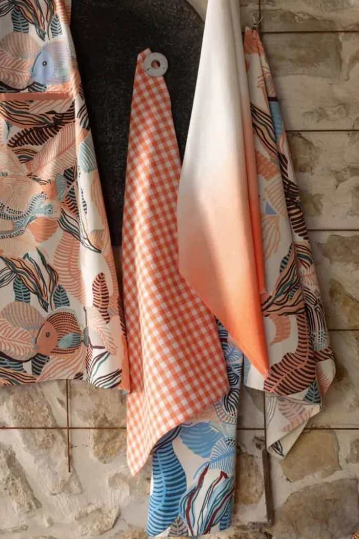 Winkler Tie&Dye Viskestykke- 6 stk. B 50 x L 70 cm - Bomuld - Peach