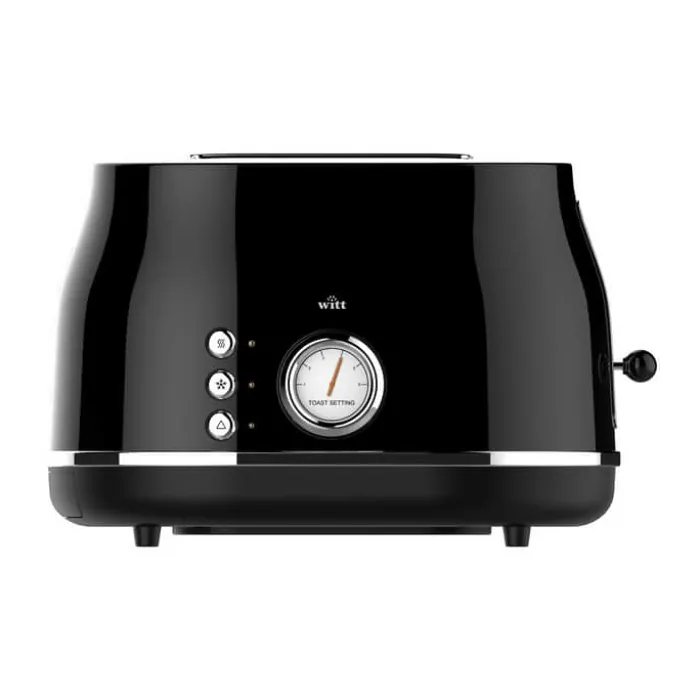 Witt Premium Retro Brødrister H 34,6 x B 24,5 cm - 1000 Watt - Sort