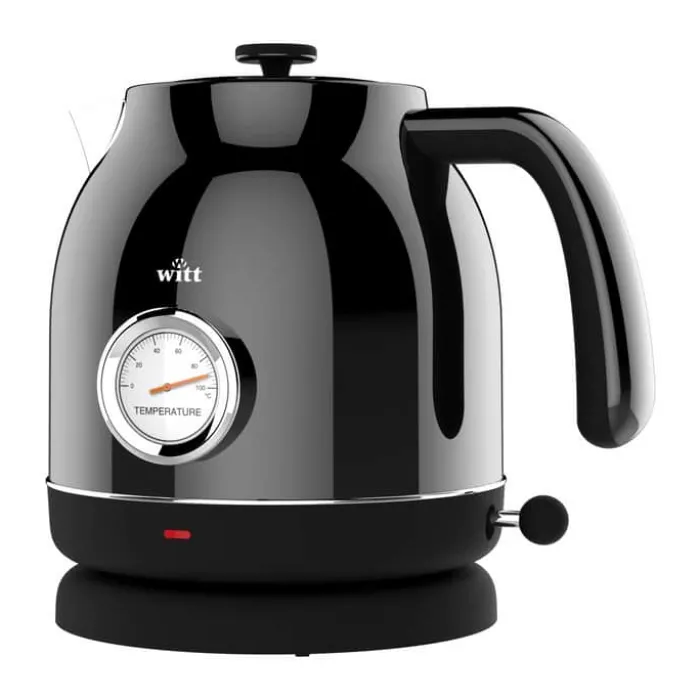 Witt Premium Retro Elkedel 1,5 liter - 2400 Watt - Sort