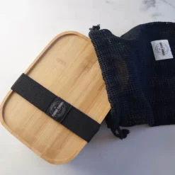 YUMMII YUMMII Bambus låg med elastik- str. medium L 16,7 x B 12,8 x H 1 cm - Bambus/elastik