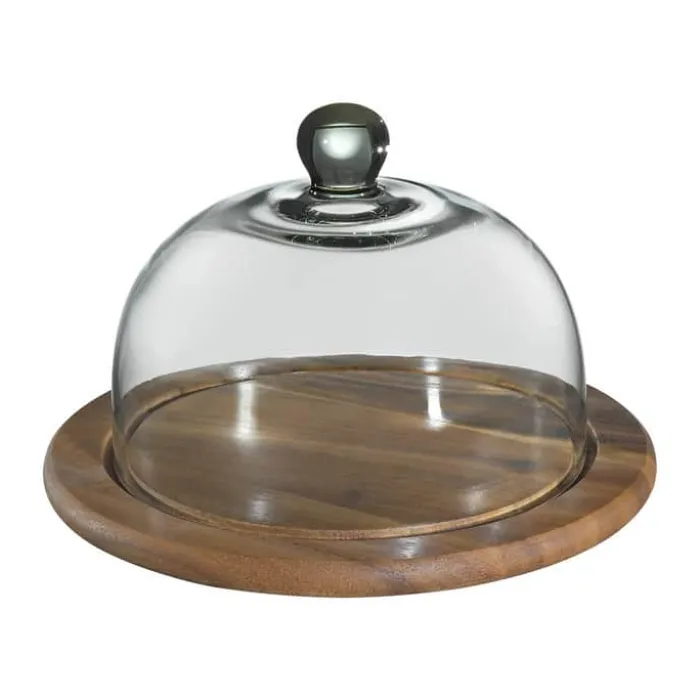 Zassenhaus Osteklokke Ø 31,5 cm - Glas/akacietræ