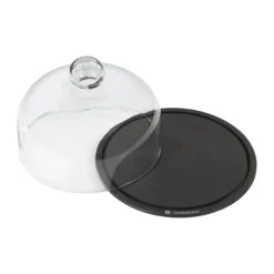 Zassenhaus Osteklokke Ø 23 cm - Papir komposit/glas - Sort/klar