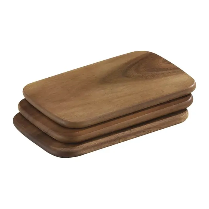 Zassenhaus Serveringsbakke - 3 stk. B 14,5 x L 23 cm - Akacietræ - Brun