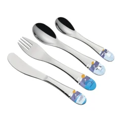 Zilverstad Børnebestik - 4 dele L 25 cm - Rustfrit stål - Multifarvet