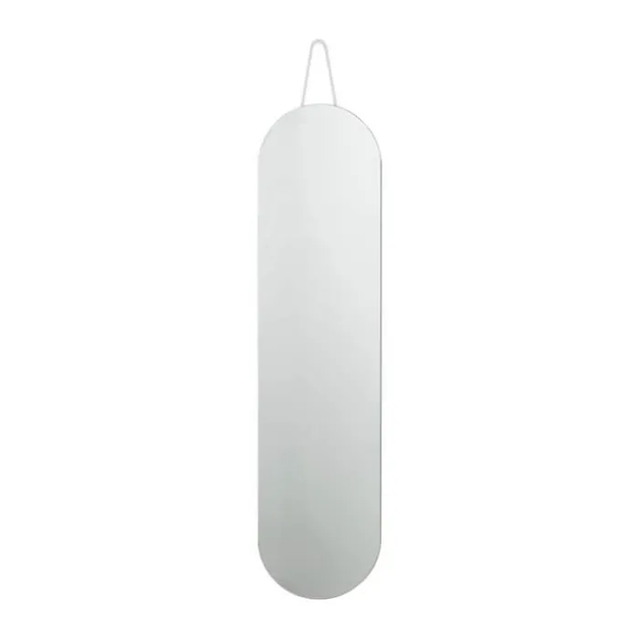 Zone A-Wall Vægspejl L 120 x B 30 cm - Metal/glas - Soft grey