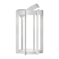 Zone Firefly LED Lanterne H 30 x Ø 19 cm - Aluminium - Soft Grey