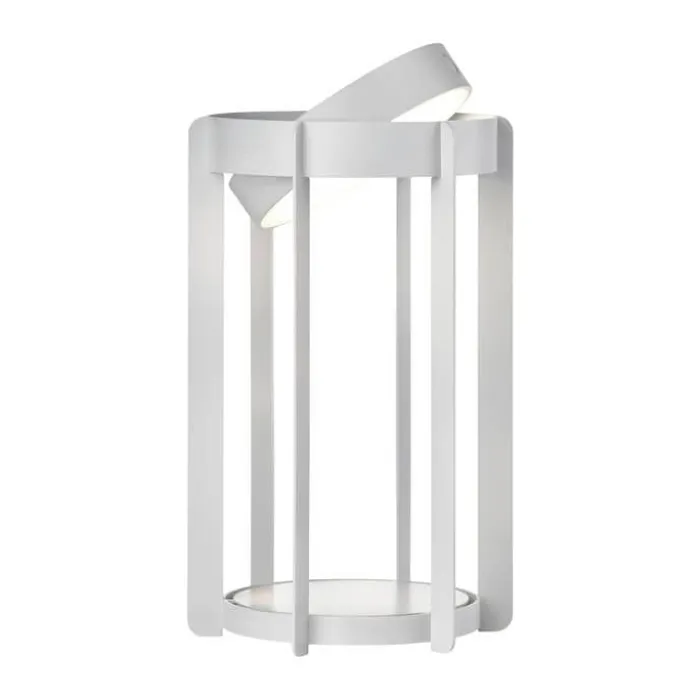 Zone Firefly LED Lanterne H 30 x Ø 19 cm - Aluminium - Soft Grey