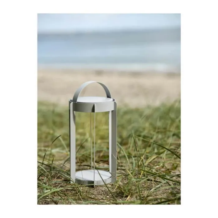Zone Firefly LED Lanterne H 30 x Ø 19 cm - Aluminium - Soft Grey