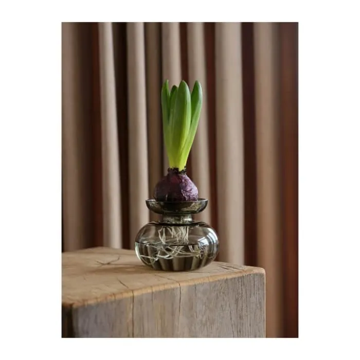 Zone Inu Vase H 9 cm - Glas - Smoked Grey