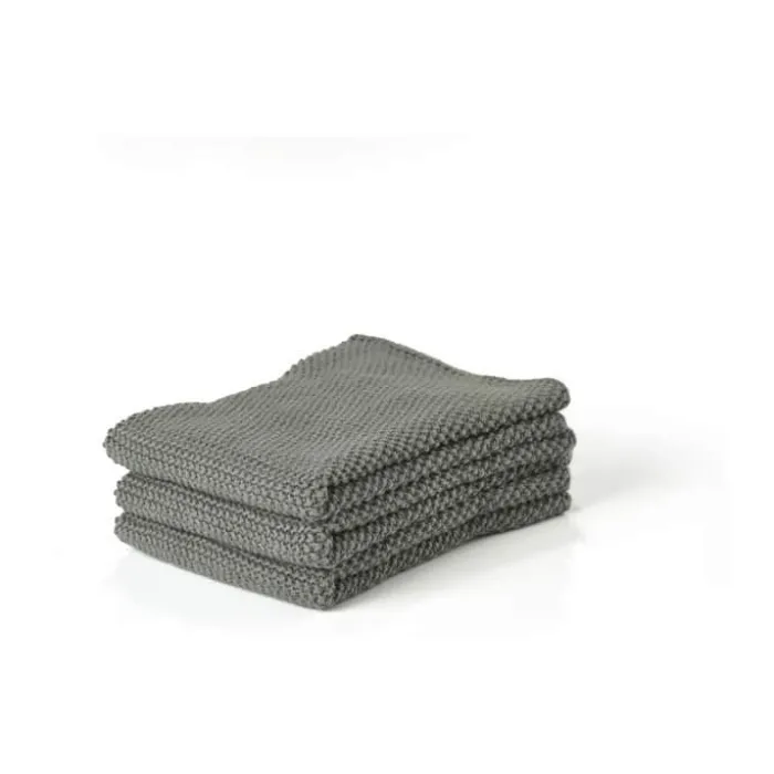 Zone Karklud - 3 stk. L 27 x B 27 cm -Bomuld - Olive green